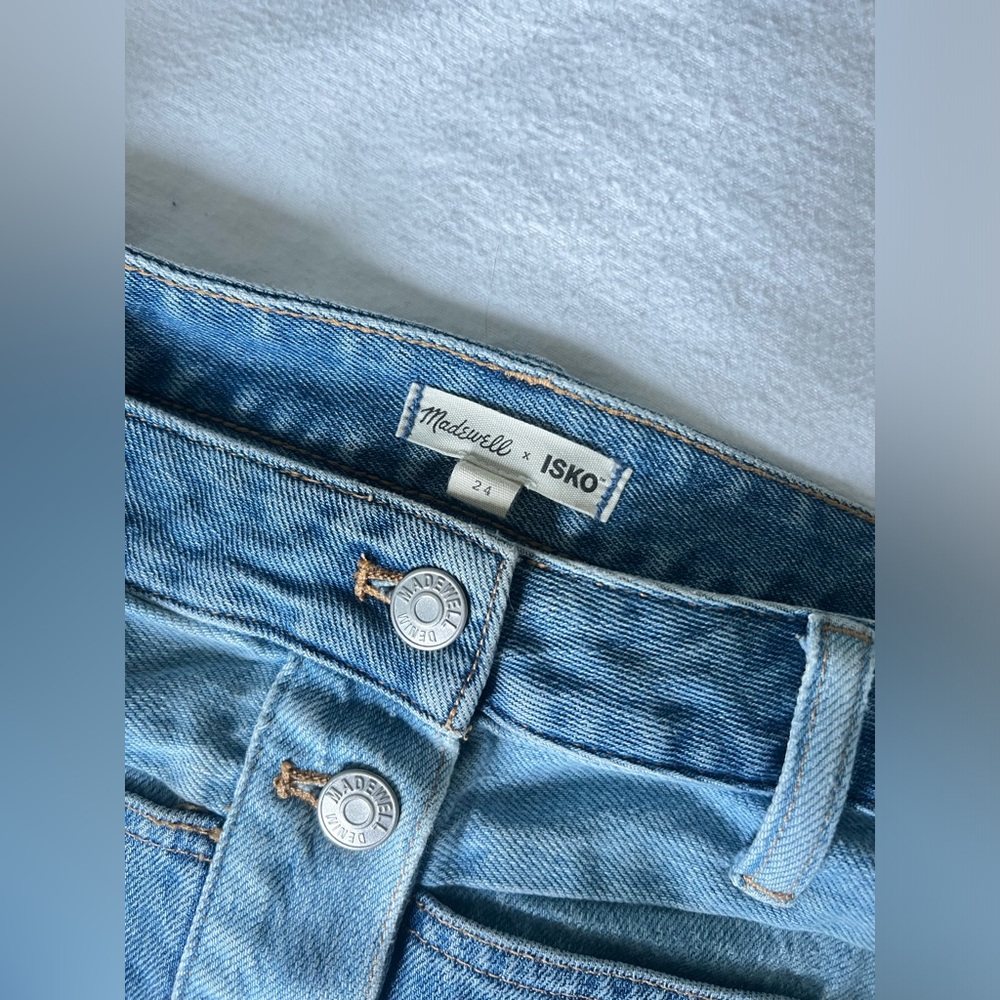Madewell x ISKO™ Patchwork Jean Skirt denim size 24 - Picture 7 of 7